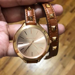Michael Kors Rose gold wrap watch